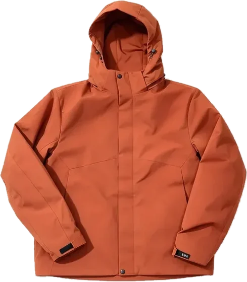 Orange hooded jacket